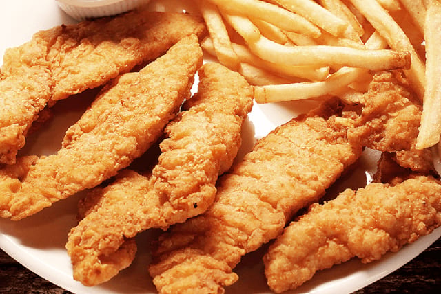 Chicken Fingers with Fries.