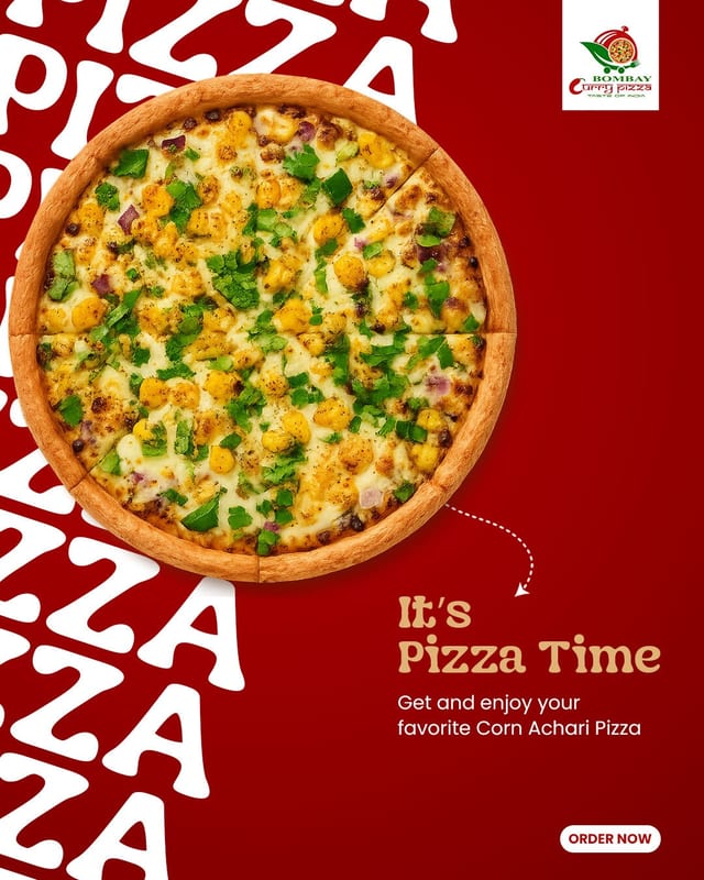 Corn Achari Pizza.