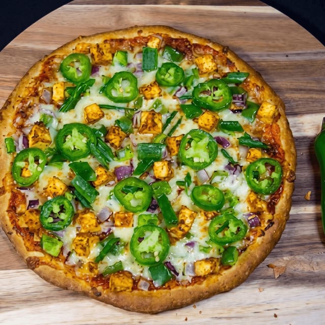 Masala Chili Paneer Pizza.
