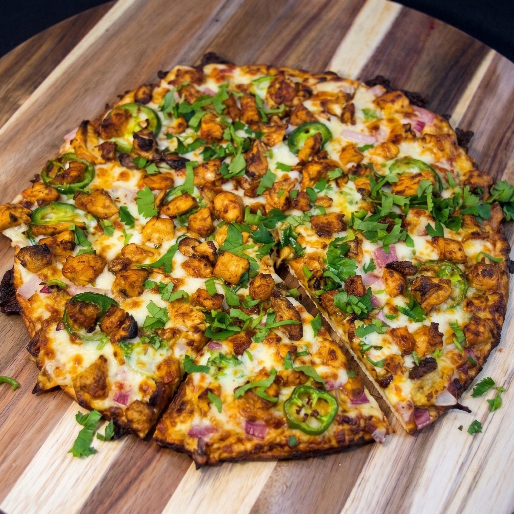 Alfredo Chicken Pizza.